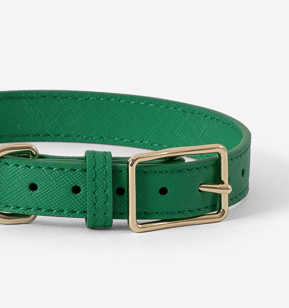 MISTER WOOF Bright Green Leather Dog Collar Shop Online Australia Mister Woof